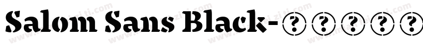 Salom Sans Black字体转换